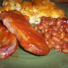 Awesome BBQ Pork Chops and Beans