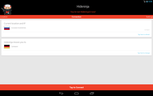 hideninja-vpn for android screenshot