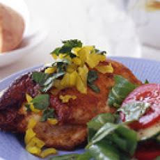 Hot Pepper Chicken Under a Brick
