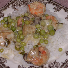 Curried Shrimp With Peas
