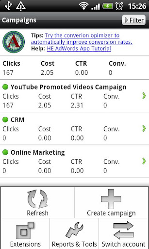 HE AdWords for Android