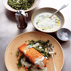 Pan-Seared Salmon with Lemon-Dill Yogurt Sauce