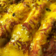 Lighter Beef and Bean Enchiladas