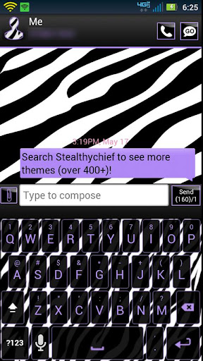 Cute PurpleZebra Keyboard Skin