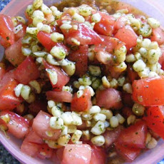 Grilled Corn, Avocado and Tomato Salad