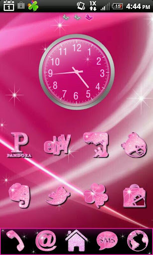 【免費個人化App】Pretty Pink Glitter theme 4 Go-APP點子