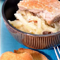 Shirred Potatoes and Pork Chops