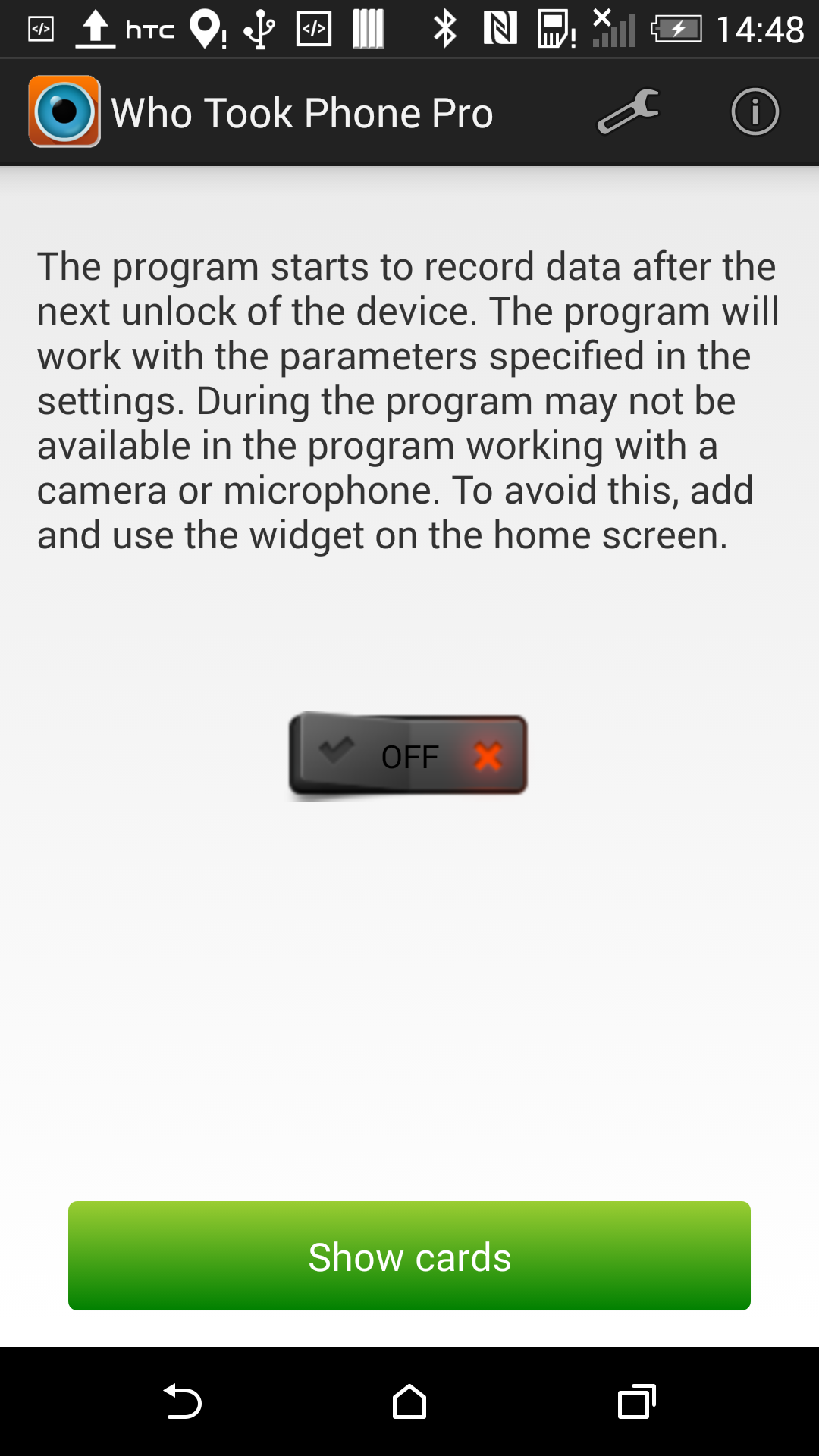 Android application Who Took My Phone Pro screenshort