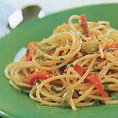 Spaghetti with Anchovies, Olives, and Toasted Bread Crumbs