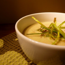 Braised Leek and Bacon Bisque