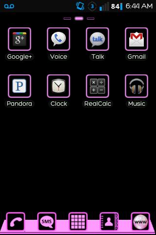 Black-N-Pink Go Launcher Theme