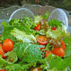 Cabbage and Mixed Greens Salad With Light Tangy Herb Vinaigrette