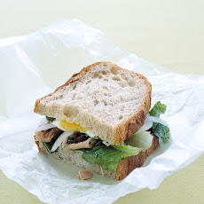 Tuna and Egg Sandwich with Garlic Vinaigrette