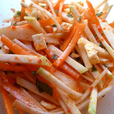 Kohlrabi and Carrot Salad with Harissa