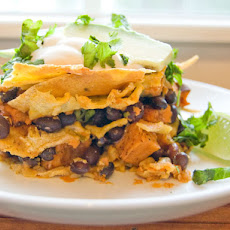 Sweet Potato and Black Bean Chilaquiles