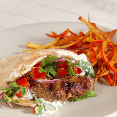 Lamb Burgers with Tzatziki Sauce and Parsley Salad