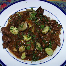 Lamb  With Garlic & Fava Beans