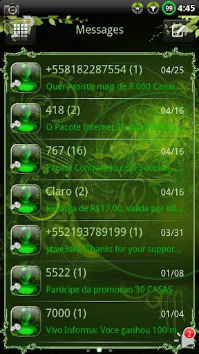 Nature v2 GO SMS Theme