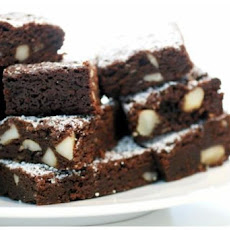 Dark Chocolate Macadamia Brownies