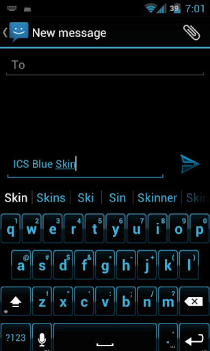 【免費個人化App】ICS Blue Keyboard Skins-APP點子