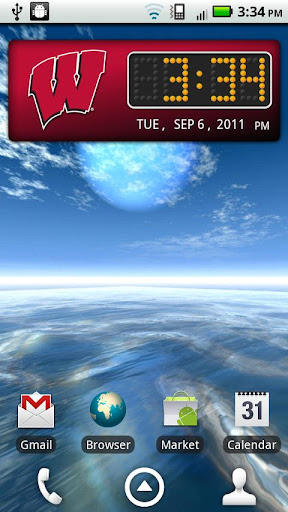 Wisconsin Badgers Clock Widget