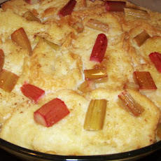 Rhubarb Bread Pudding