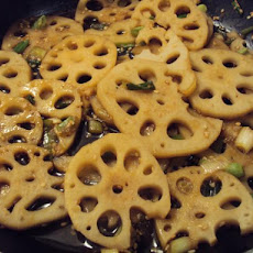 Stir-Fried Lotus Root With Sesame and Green Onions