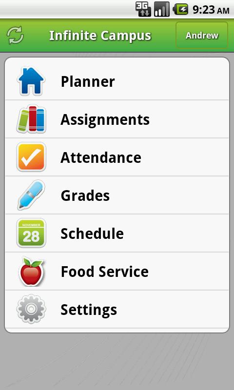 Android application Infinite Campus Mobile Portal screenshort