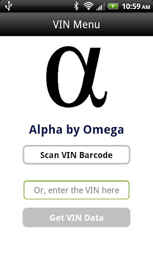 Alpha Omega - VIN Barcode Scan