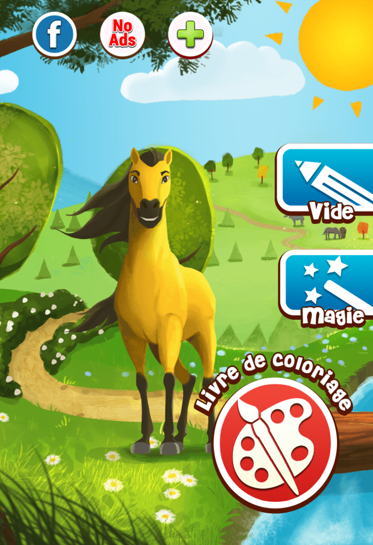 Android application Horse coloring pages game screenshort