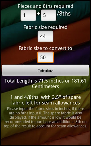 Fabric Width Calculator