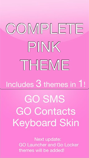 GO SMS Pink Theme + more