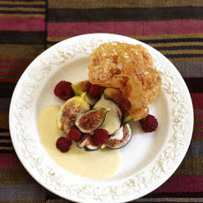 Figs and Raspberries With Lavender-Honey Cream