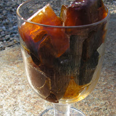 Infused coffee ice cubes