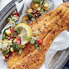 Cornmeal-Dusted Catfish with Quinoa Sauté