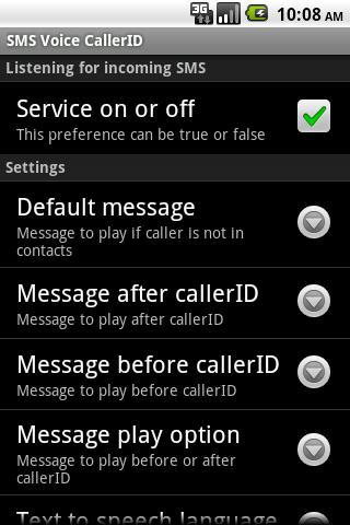 SMS Voice CallerID