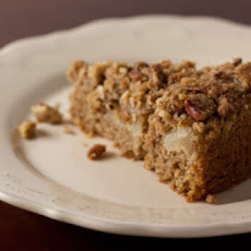 Sour Cream Pear Cake with Pecan Streusel