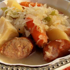 Sweet and Sour Sauerkraut Kielbasa Stew