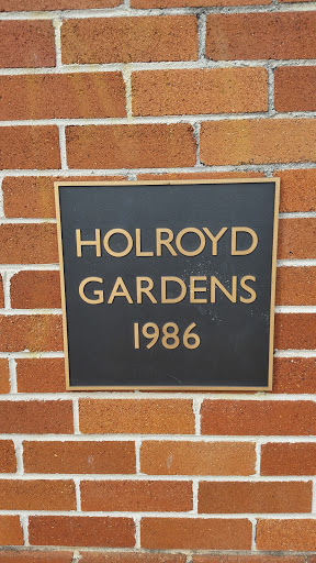 Holroyd Gardens Entrance Plaque