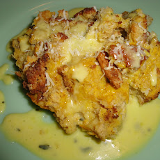 Butternut Bread Pudding, with Sage Hollandaise Sauce