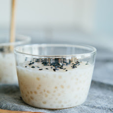 Coconut Tapioca Pudding with Smoked Sesame Seeds