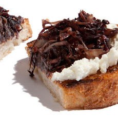 Sautéed Radicchio and Goat Cheese Bruschetta Recipe