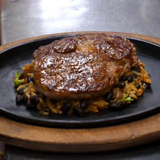 Seared Rib Eye, Salsa Verde, Dirty Rice