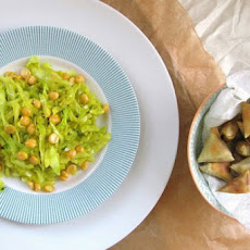 Indian Cabbage with Crispy, Crunchy Chickpeas Recipe
