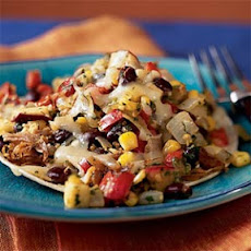 Spicy Green and Red Pork Loin Tostadas