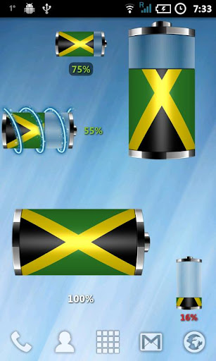 Jamaica - Flag Battery Widget