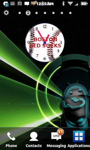 Boston Red Socks clock Widget