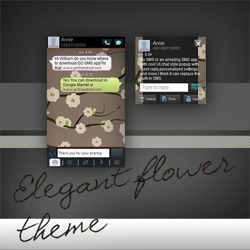 GO SMS Pro Flower Theme Free 個人化 App LOGO-APP開箱王