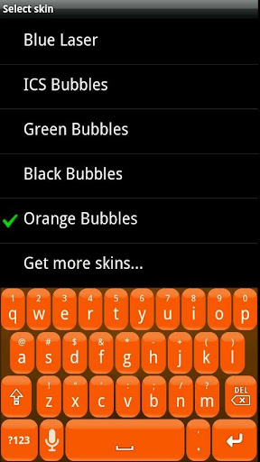 Orange Bubble HD Keyboard Skin