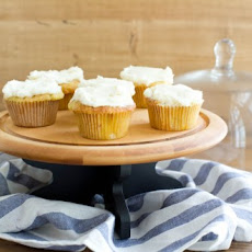 Roasted Peach Cupcake with Vanilla Buttercream